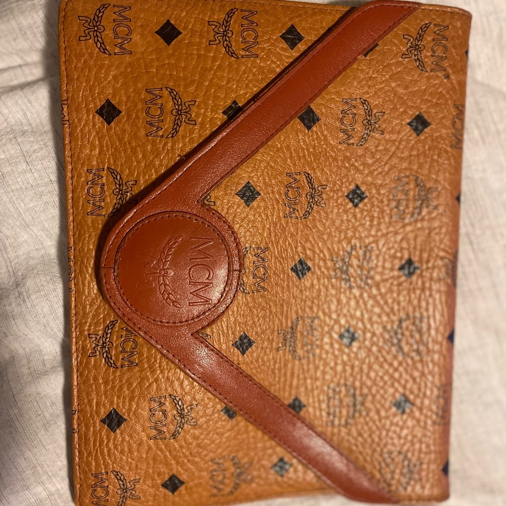 Authentic MCM envelope clutch.